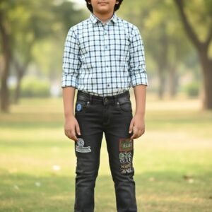 Kids Classic Black Denim Jeans – Comfortable Everyday Wear