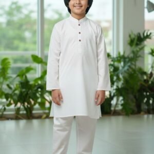 Kids White Shalwar Kameez