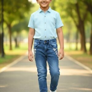 Kids Classic Blue Denim Jeans – Comfortable Everyday Wear