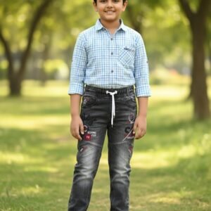 Kids Classic light Grey Trouser Style Jeans