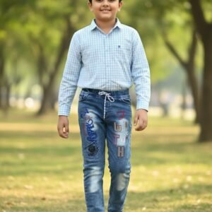 Kids Classic Blue Trouser Style Jeans