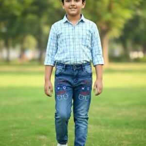 Kids Classic Blue Fancy Stylish Jeans