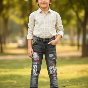 Kids Classic Black Stylish Jeans